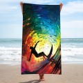 Ręcznik 100x180 plażowy Tęczowa Fala