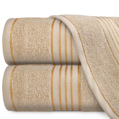 Ręcznik 50x90 Tiwano cappuccino ze złotą bordiurą bawełniany Darymex