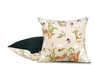 Poszewka 40x40 bawełniana Wiewiórka i Przyjaciele