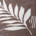 Koc 150x200 bawełniany beżowo-brązowy z motywem liści Natural Leaf Darymex