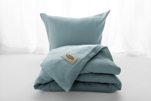 Pościel 140x200 muślinowa denim Matex