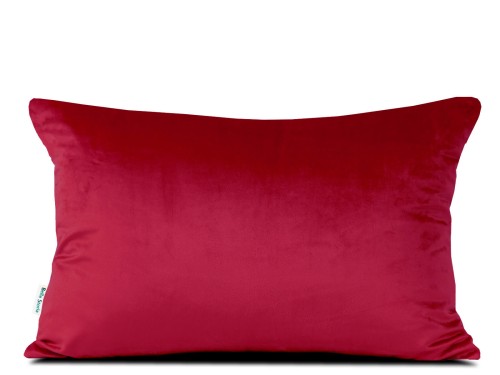 Poszewka 40x60 welwetowa czerwona velvet