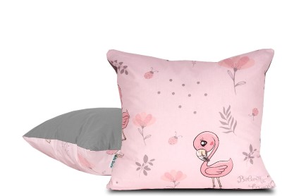 Poszewka 45x45 bawełniana Różowy Świat Flamingów