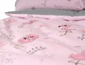 Pościel różowa dziecięca dla dziewczynki Flamingi 100x160