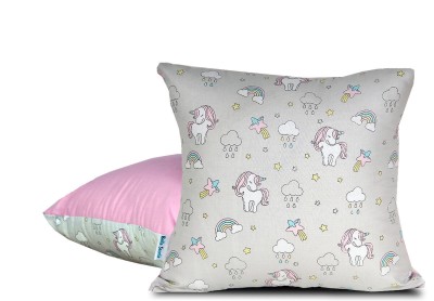 Poszewka 45x45 bawełniana Jednorożce i Tęcze