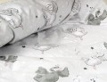 Pościel w Łabędzie szara i biała 100x135 dziecięca