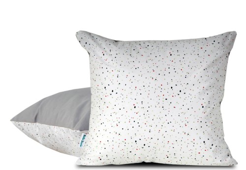 Pościel biała w Konfetti wzór Terrazzo 50x50