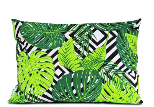 Poszewka pozioma podłużna liście listki zielone Green Leaves 40x60