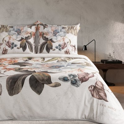 Pościel 160x200 Demi makosatyna Eva Minge kwiatowy elegancki Eurofirany