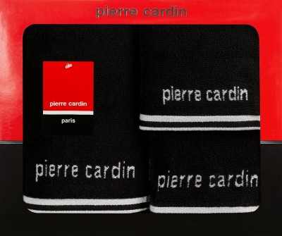 Zestaw 3 ręczników Rocco Czarny + Kremowy Pierre Cardin