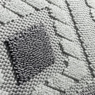 Dywan 80x200 Didar 3 srebrny + beżowy geometryczny Eurofirany