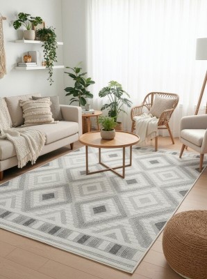 Dywan 160x230 Didar 3 srebrny + beżowy geometryczny Eurofirany