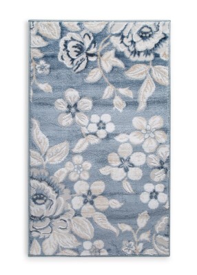 Dywan 60x100 Impresive 1 niebieski w kwiaty Eurofirany