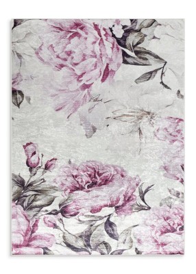 Dywan 120x160 Lotus 2 różowy w kwiaty Eurofirany