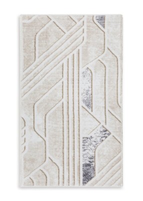 Dywan 50x80 Print 2 beż + szary geometryczny Eurofirany