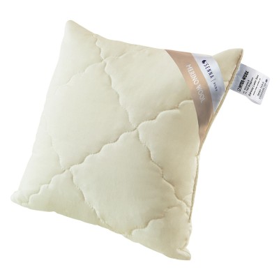 Poduszka 40x40 regulowana z zamkiem kremowa Merino Wool Inter Widex