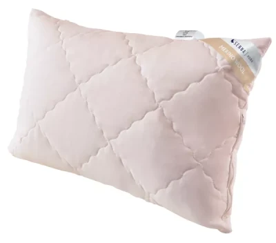 Poduszka 50x60 regulowana z zamkiem różowa Merino Wool Inter Widex