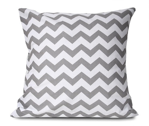 Poszewka zygzak szaro-biały
