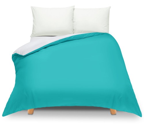 Posciel Duale turkusowo-biały