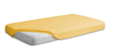 Prześcieradło Jersey 90x200 Premium z gumką żółte Matex