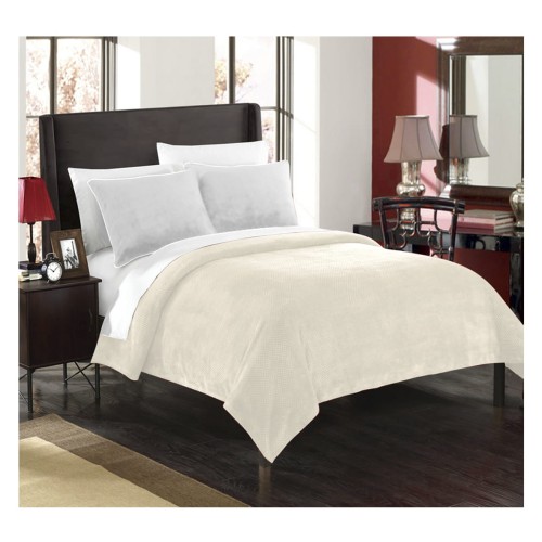 Narzuta Montana kremowa lekka puszysta miękka ciepła ozdobna sypialnia