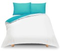 Pościel Duale turkusowo-biały