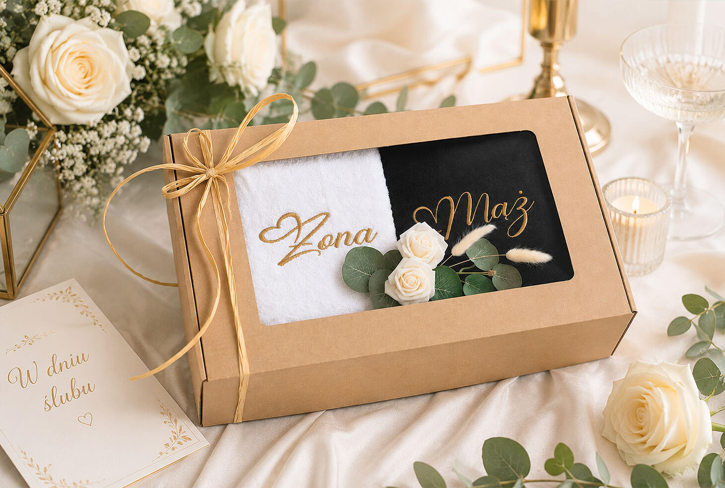 Jaki prezent na ślub zamiast kwiatów? Personalizowane ręczniki z haftem to praktyczny i elegancki wybór